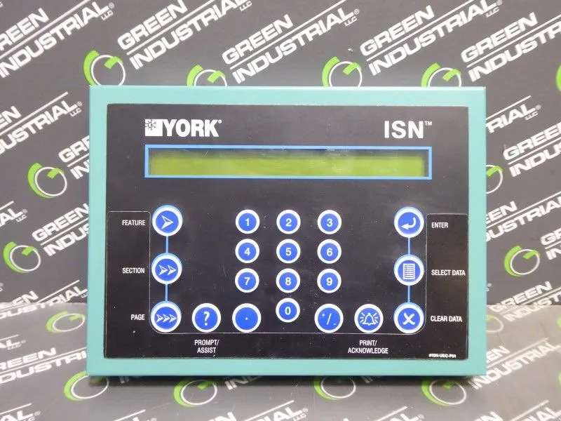 York ISN 371-03640-000 Display Module with Keypad Used