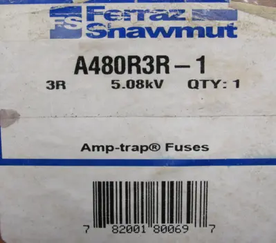 NEW FERRAZ SHAWMUT A480R3R-1 AMP-TRAP FUSE A480R3R1