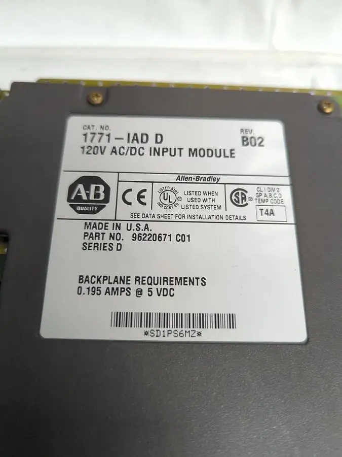 USED ALLEN-BRADLEY 1771-IAD D