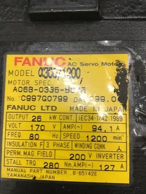 USED FANUC A06B-0335-B075 0092