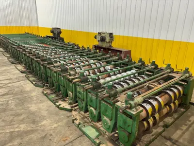 36" HI-RIB (7.2 TYPE) PANEL RAFTED ROLLFORMER LINE;  INCLUDES UNCOILER, ROLLFORMER & FLYING CUTOFF SHEAR: YOBRO #24156
