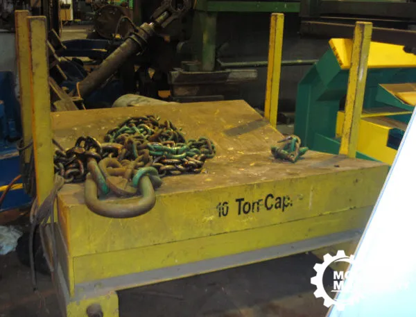 10 TON (20000 LB) COIL TRANSFER CAR WITH RAILS - 72” DIAMETER CAPACITY - 62” X 64” V-BED