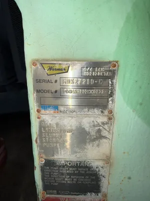 Used WARMAN 064EAHRRQMM0273 Pumps South Carolina US | Yellow Tag Capital Recovery #1328055