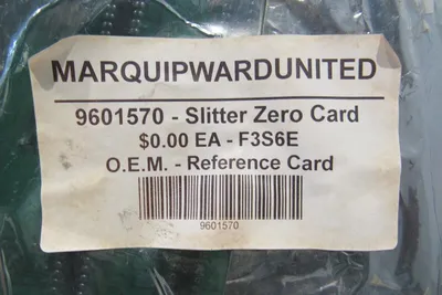 NEW MARQUIP 9601570 SLITTER ZERO CARD