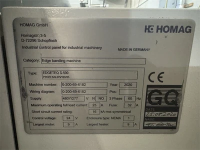 Used 2020 HOMAG EDGETEQ S-500 Edge Banders Arizona US | MachineryMax #1515676