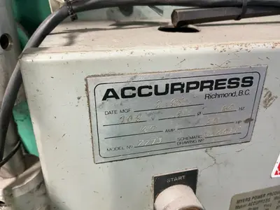 Used 1985 ACCURPRESS 713010 Press Brakes Ohio US | HGR 24 #1343709