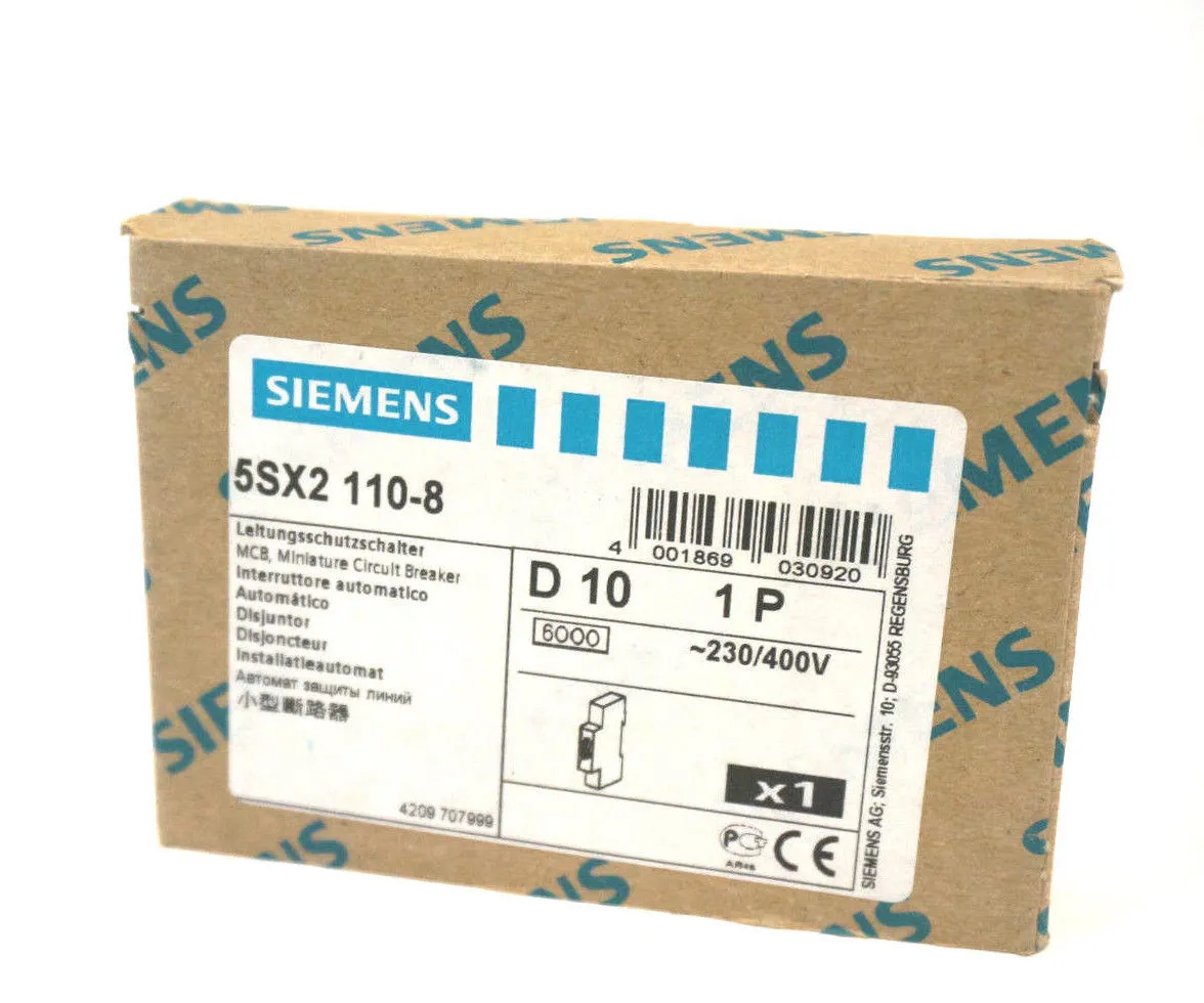 8 NEW SIEMENS 5SX2-110-8 CIRCUIT BREAKER 5SX21108