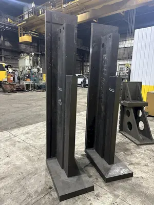 20" W X 36" X 100" HIGH PAIR OF 2 STEEL ANGLE PLATES: STOCK #22222