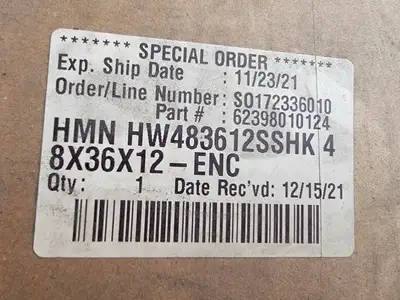NEW 2021 HAMMOND MANUFACTURING HW483612SSHK