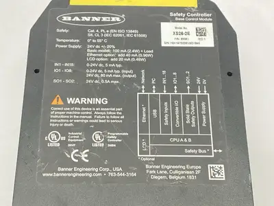 Used BANNER ENGINEERING EXPANDABLE SAFETY CONTROLLER BASE CONTROL MODULE 85063 Industrial Controls | Maverick Industrial Sales #1100460