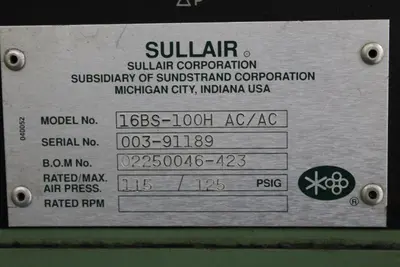 SULLAIR 16-100 Rotary Screw & Sliding Vane Air Compressors | Levy Recovery Group (9)