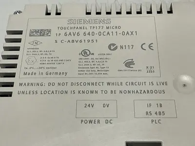 USED SIEMENS 6AV6 640-0CA11-0AX1