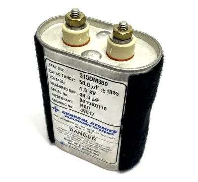 315DM550 | General Atomics Electronic Systems  Capacitor 50µF 1.5kV 16A RMS - Used