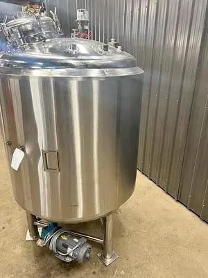 Used 275 Gallon Jacketed Tank (Reactor), 316 Stainless Steel, Insulated, Full Vacuum, With Agitator