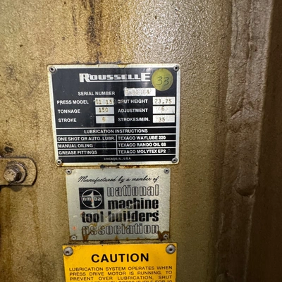 ROUSSELLE GL-150 Gap Frame (OBS) Presses | SNL Machine Trader LLC (5)