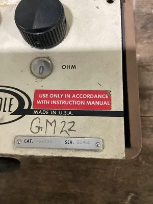 Biddle Instruments; 72-439 Direct Circuit Kelvin Bridge; Parts Only