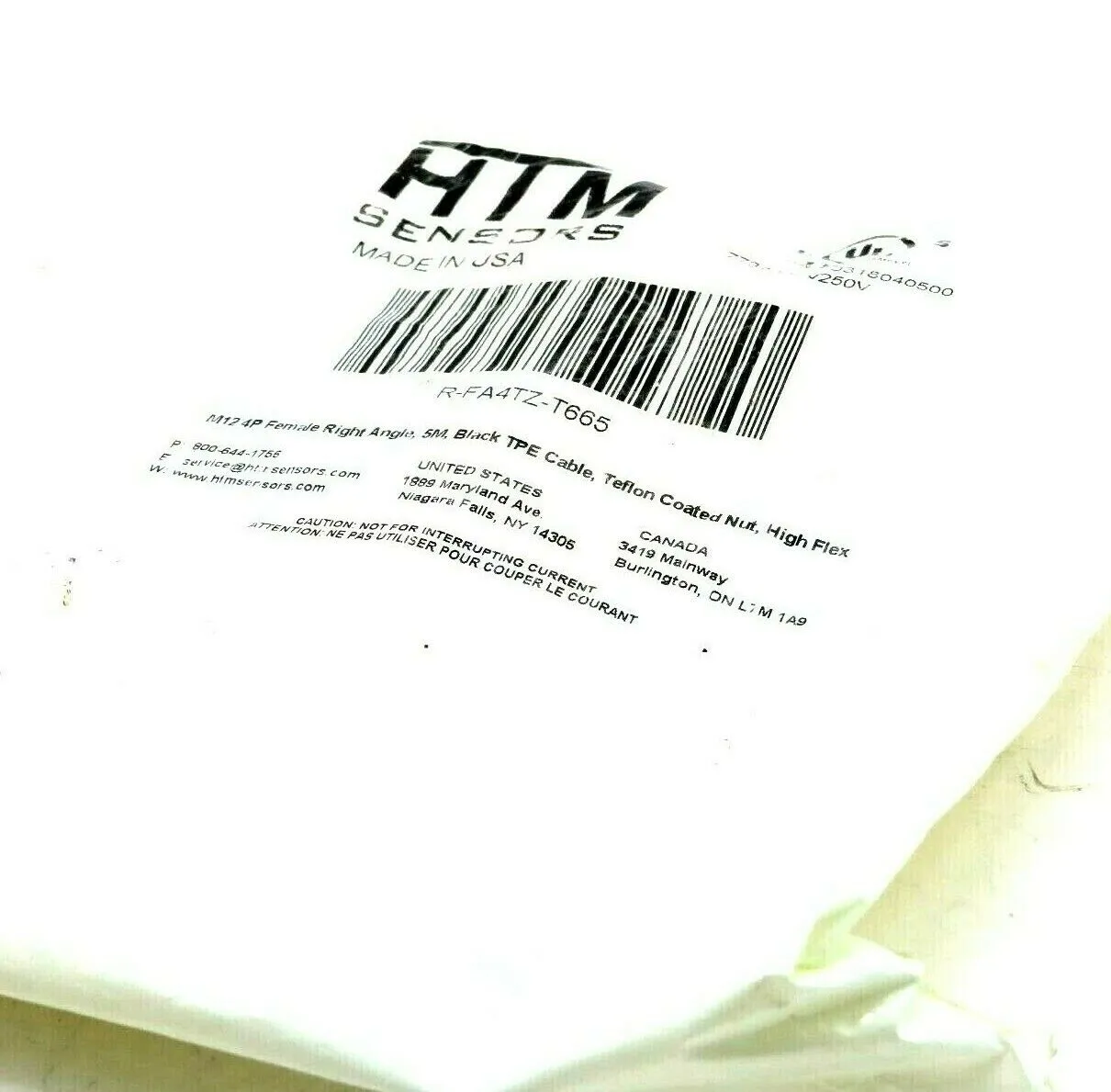 2 NEW HTM R-FA4TZ-T665 TPE CABLE RFA4TZT665