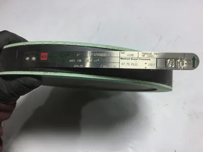 BS&B SAF-T-GRAF Graphite Rupture Disk 9″ Ansi 150 Burst Pressure 47.75 PSIG