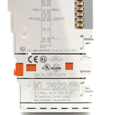 LOT OF 2 NEW BECKHOFF KL2622 RELAY MODULE