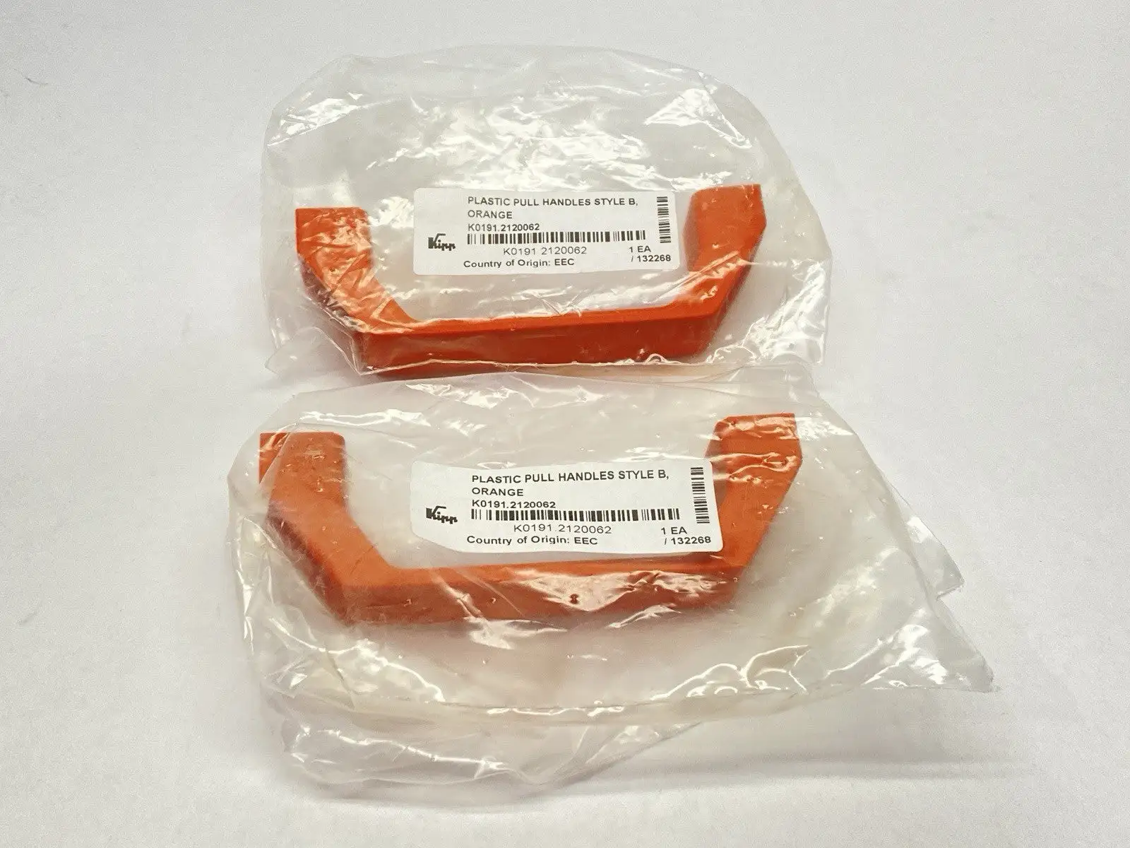 New | in-Stock Kipp M6 x 120 mm Thermoplastic Pull Handle Style B Orange LOT OF 2 Handles & Knobs Michigan US | Maverick Industrial Sales #1393289