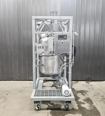Used 110 Gallon Mixing Tank, 316 Stainless steel