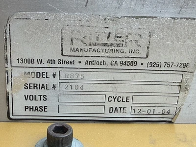 USED 2004 RITTER R875