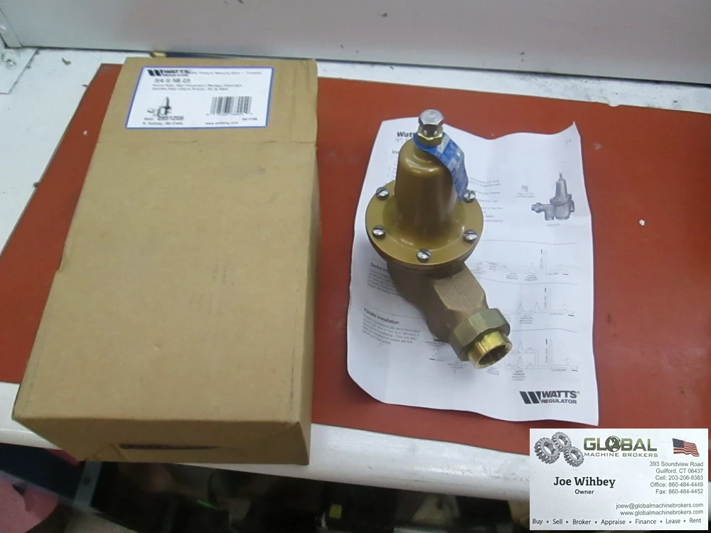 3/4" U5BZ3 Watts Pressure Reducing Valve With Bypass Check Valve 25-75PSI