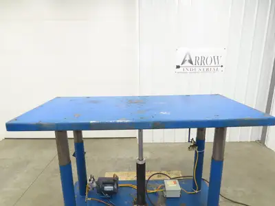 1000lbs Hydraulic Lift 4 Post Work Table Bench 71x31" Top 32-48" Lift 120V