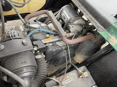 (1) 2014 E-Z-Go golf cart with a Kawasaki gas engine, does not include Club canopy or ball washer, f...