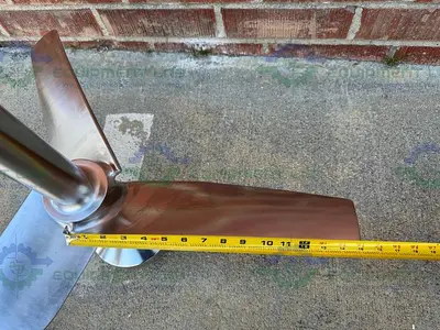USED SCHOTT AG 316 STAINLESS STEEL IMPELLER 98" HEIGHT  X 2" FEMALE THREADED
