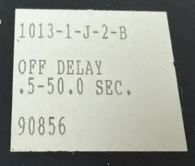 NEW KANSON ISSC 1013-1-J-2-B OFF DELAY TIMER .5-50 SEC