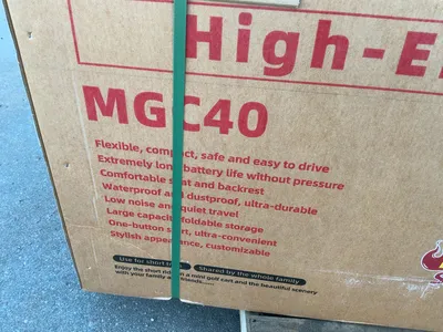 New SDLANCH MGC40 3-Wheel Mini Electric Golf Cart / Scooter, 60 Volt, 600 Watt Motor, Three Speed, 2...