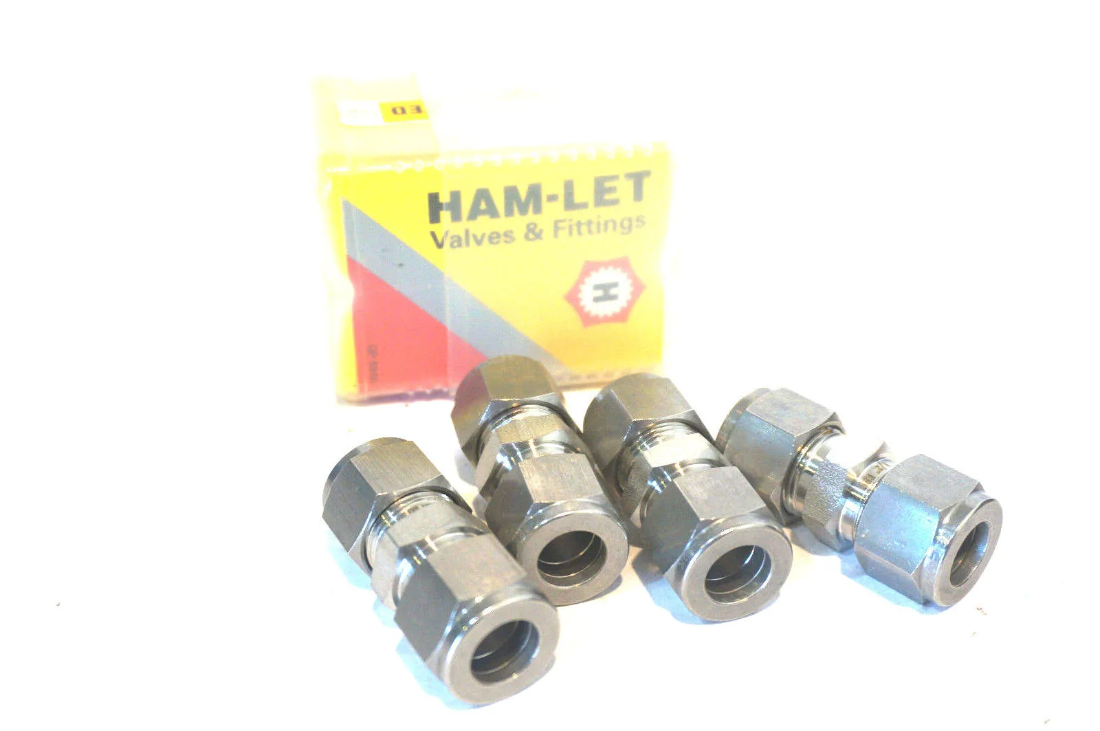 4 NEW HAM-LET 762L-SS-1/2 UNION TUBE 762SS12
