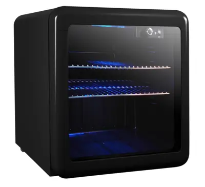 Magic Chef 1.7 CU. FT. RETRO MINI BEVERAGE COOLER IN BLACK