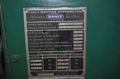USED 1975 DANLY NO 75