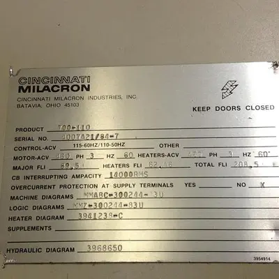 USED CINCINNATI MILACRON 3-424-1806A