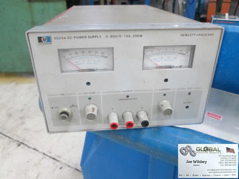 Hewlett Packard 6024A 0-60V/0-10A 200W 1PH DC Power Supply W/Analog Display