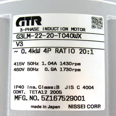 NEW NISSEI CORP. GTR G3LM-22-20-T040WX
