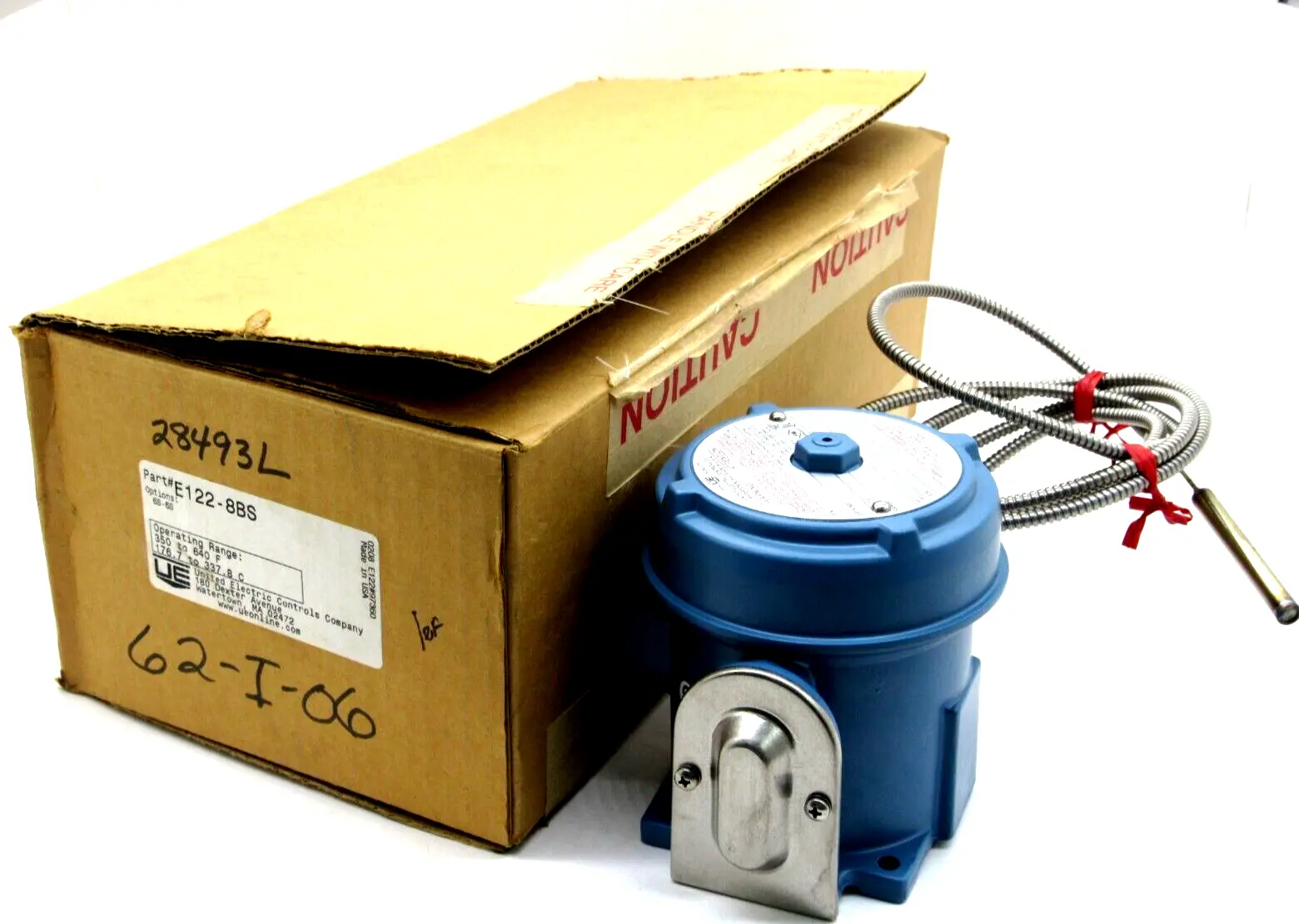 NEW UNITED ELECTRIC CONTROLS E122-8BS TEMPERATURE SWITCH E1228BS