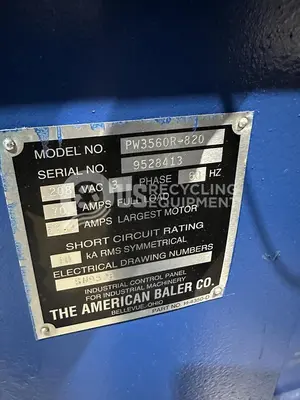 Used AMERICAN BALER PW3560R-820 HORIZONTAL BALER Balers New Jersey US | US Recycling Equipment #1465925