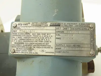 Foxboro 867DF-HD1SSE Intelligent Pressure Transmitter 12.5-42vdc 3" Flange