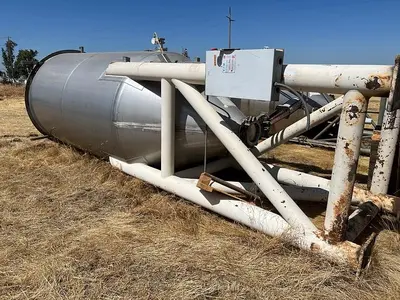 Tank, 2,500 Gallon, Stainless Steel, 6'x15', Cone #S745048