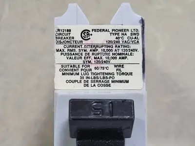 Used FEDERAL PIONEER NA115 Switchgears British Columbia CA | Lenmark #242236