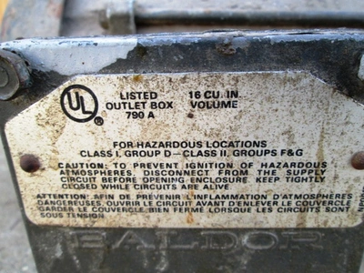 2 HP Baldor Electrci Motor, 1725 rpm, U.L. Tagged