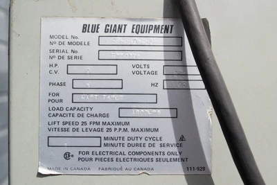 Blue Giant Scissor Lift