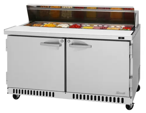 Turbo Air PST-60-FB-N 60 1/4" PRO Series Sandwich/Salad Prep Table w/ Refrigerated Base, 115v
