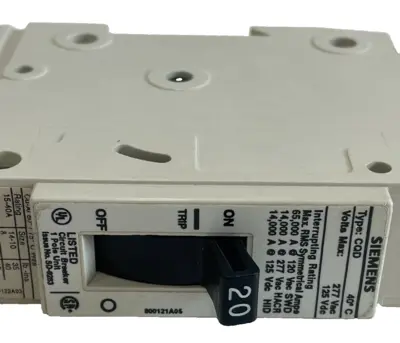 USED SIEMENS CQD CIRCUIT BREAKER