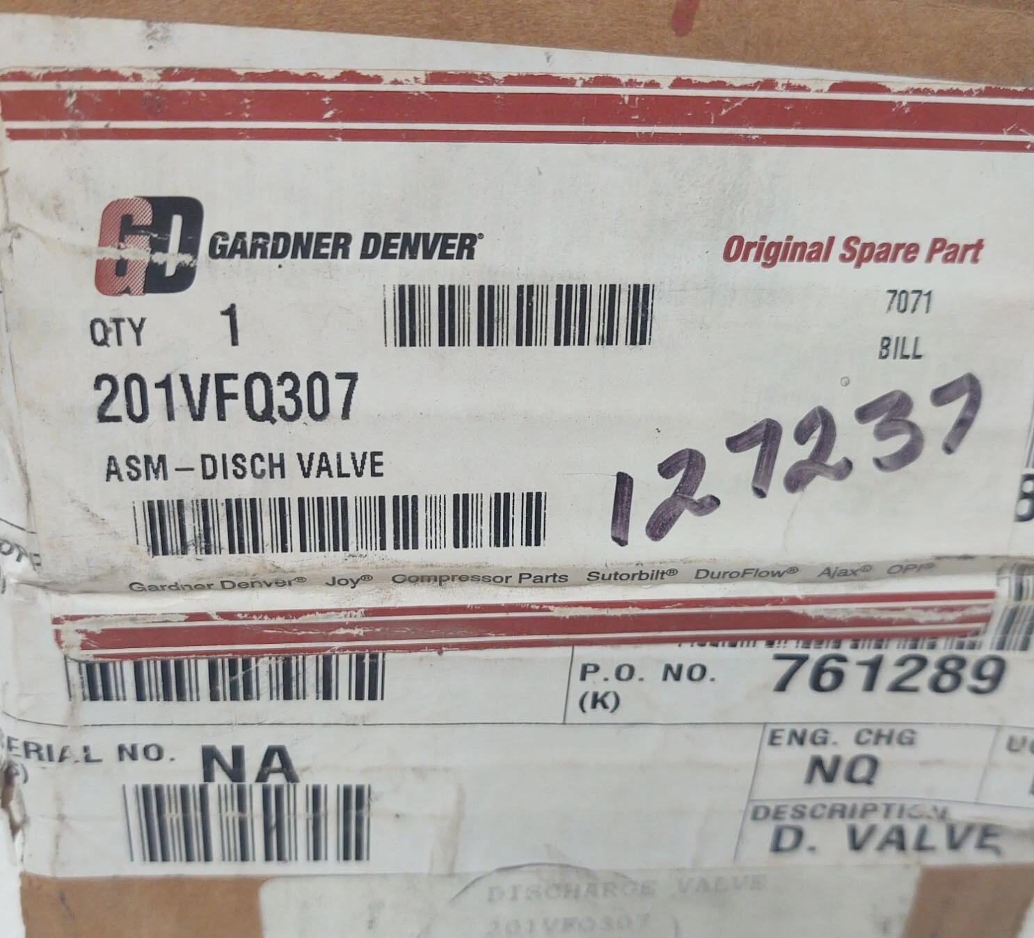 NEW Gardner Denver 201VFQ307