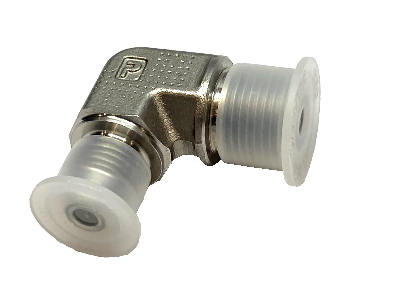 USED PARKER STAINLESS 90° ELBOW MALE NPT X 37° FLARE