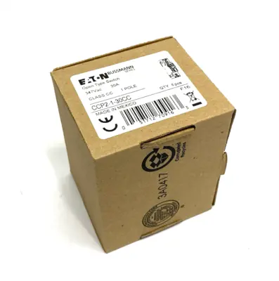 New | in-Stock Eaton Bussmann Fusible Disconnect Switch 1-Pole 374VAC 30A BOX OF 6 Circuit Breakers Michigan US | Maverick Industrial Sales #1389778